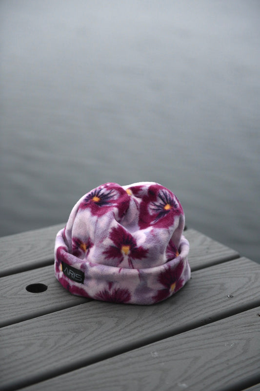 Purple Pansy Beanie