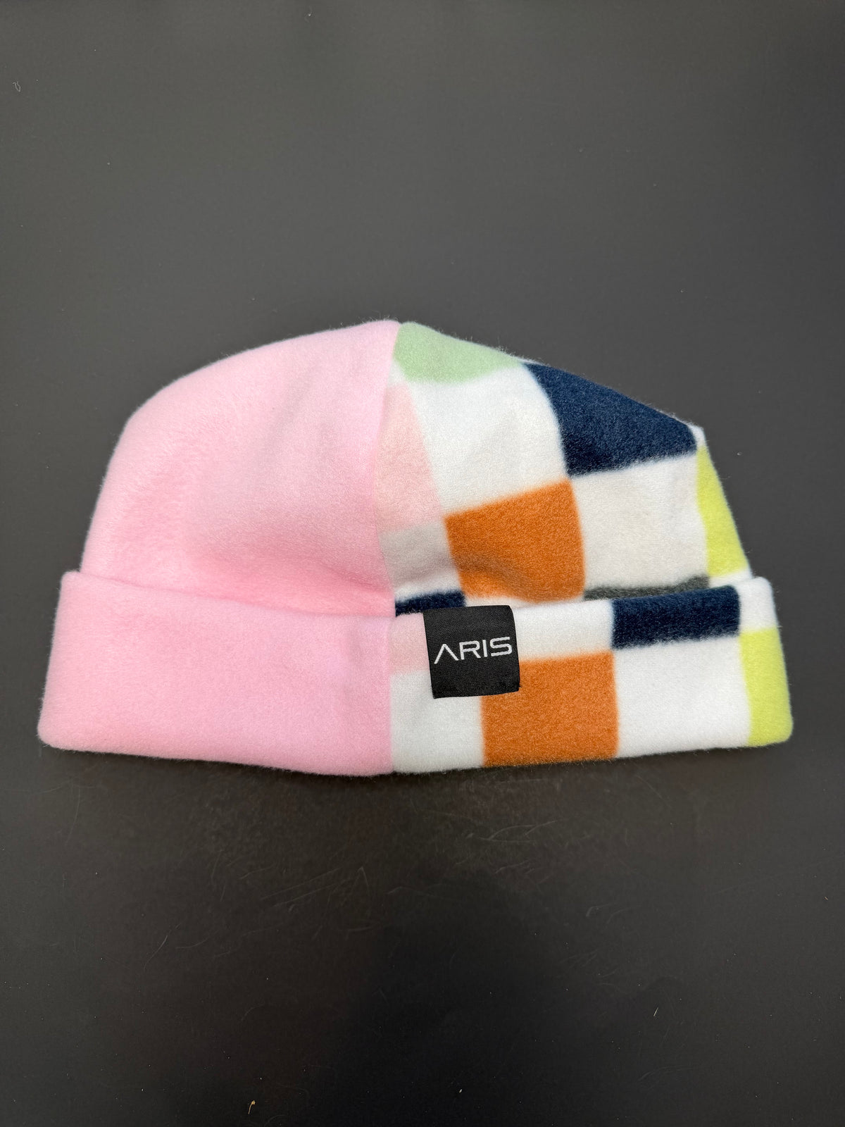 Pink checkered Beanie