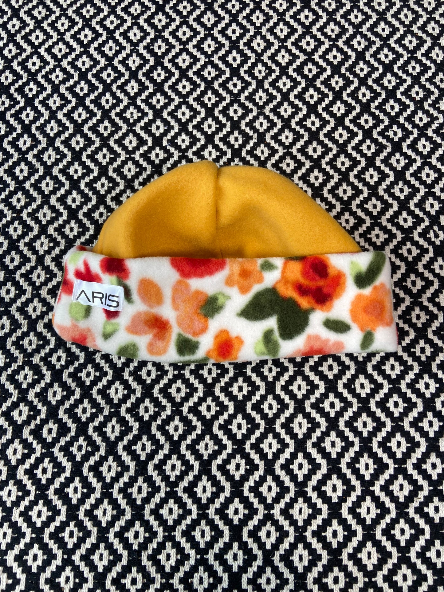 Yellow/Floral Beanie