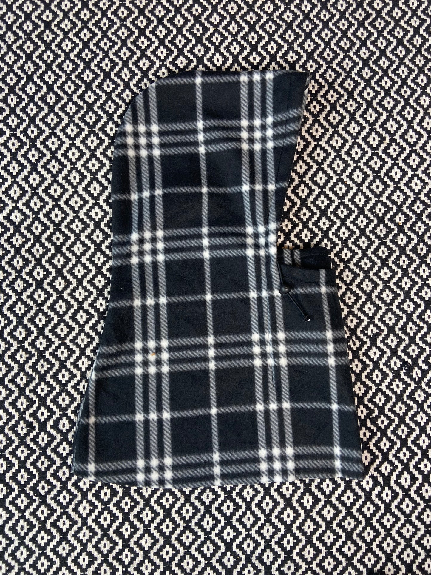 Black and White Plaid Hood