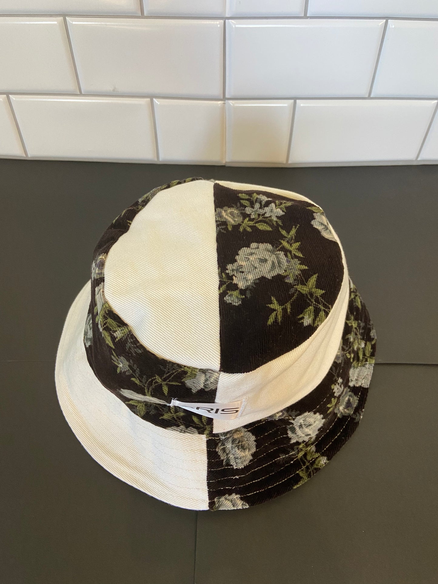 ARIS White and floral Bucket Hat